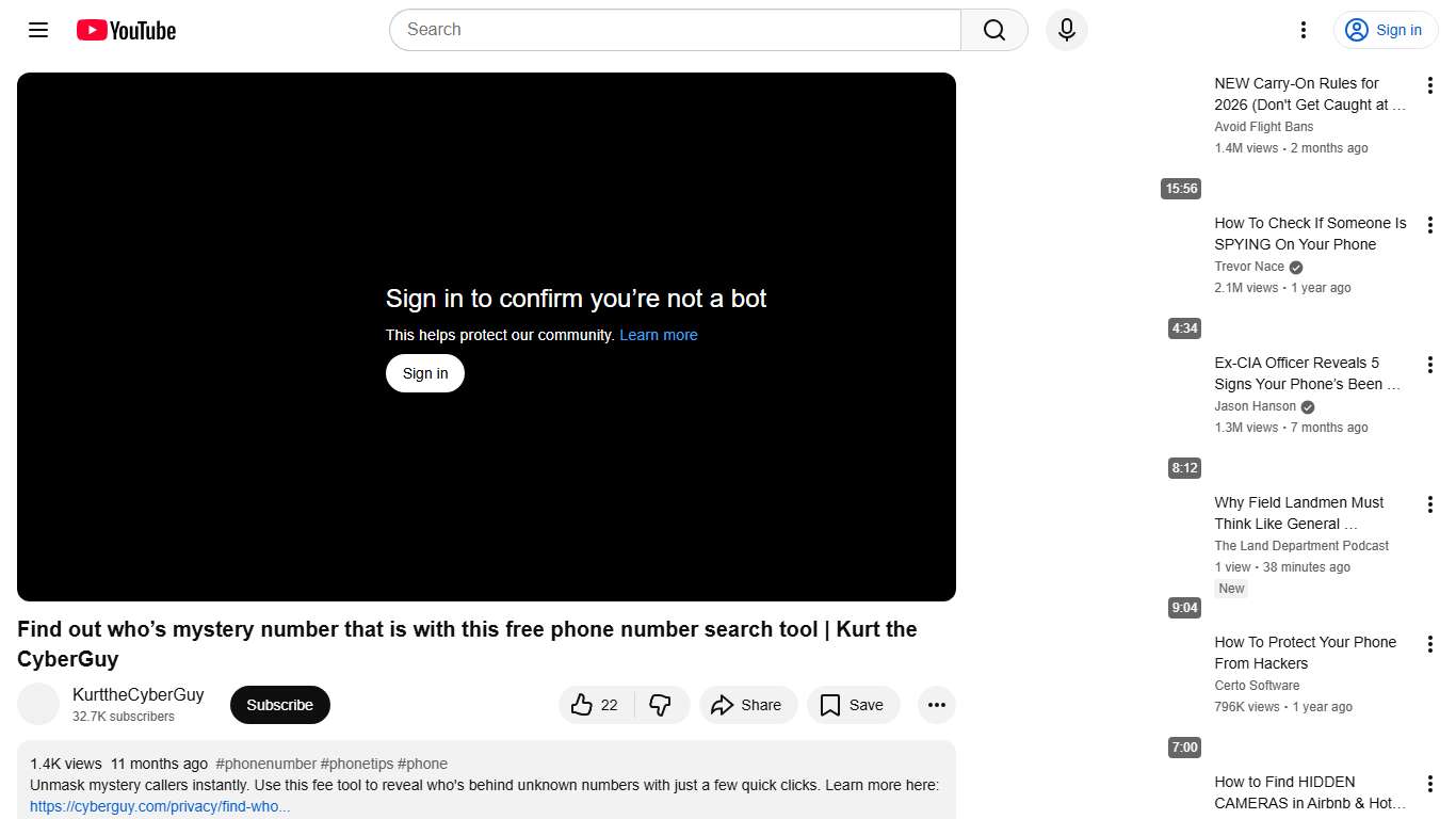Find out who’s mystery number that is with this free phone number search tool | Kurt the CyberGuy - YouTube
